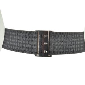 Black Elastic Belt, Stretch Belt, Elasticated Hip Belt, Wide Waist Belt, Interlocking Metal Clasp Belt, Dress Belt, Sash Belt, Cinch Belt