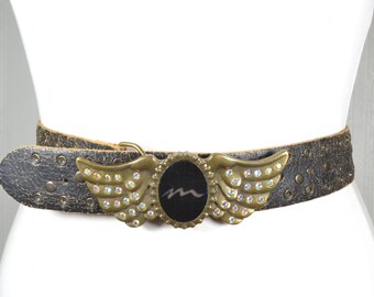 Vintage Jessica Simpson Belt Bronze Brown Bling Belt - Etsy display picture 1