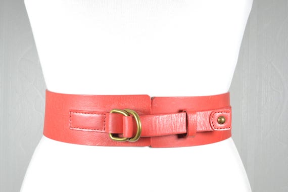 Vintage Wide Corset Leather Belt Handmade Wide Leather Corset Belt: Vintage Brown Steampunk  main image 4