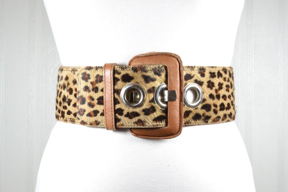 wide leopard belt