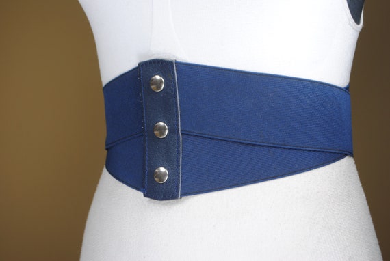navy corset belt