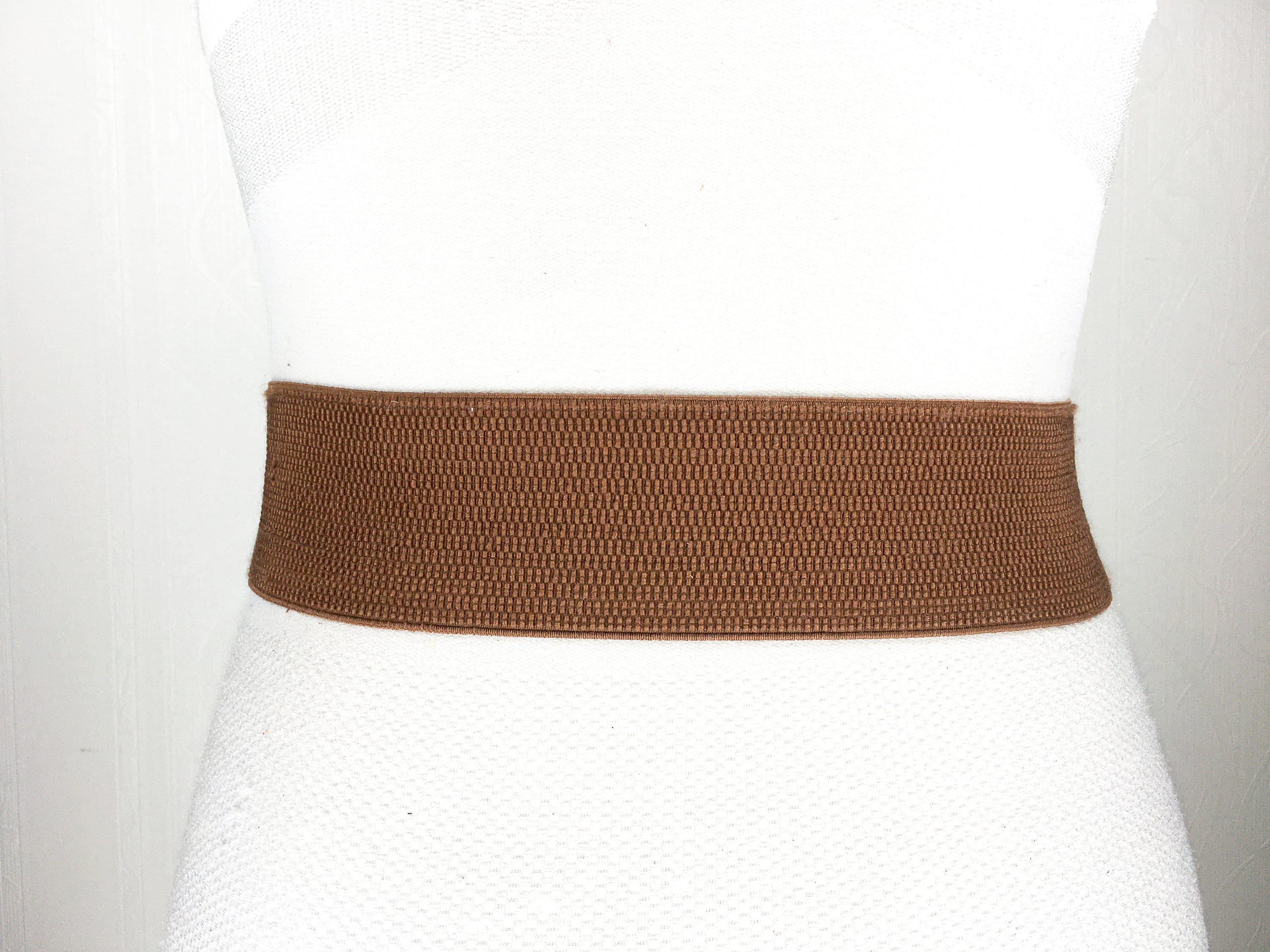 Brown elastic stretch waist belt for women Etsy