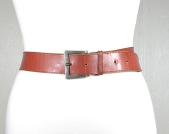 Vintage Tan Taupe Faux Leather Cinch Belt - Etsy Canada display picture 2