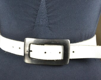 Vintage Cipriani White Leather Belt M Genuine CIPRIANI White Leather Belt Unisex Medium 30 - Etsy  main image 2