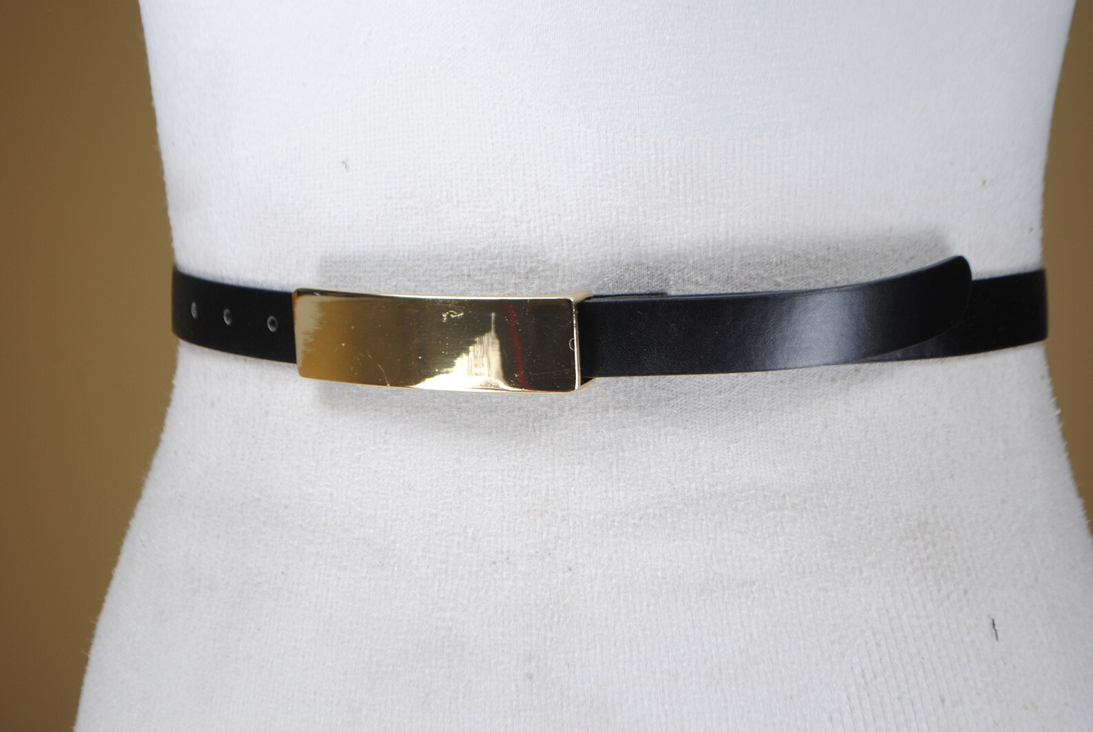 90s 29''32'' Skinny Black Belt for Women With Etsy