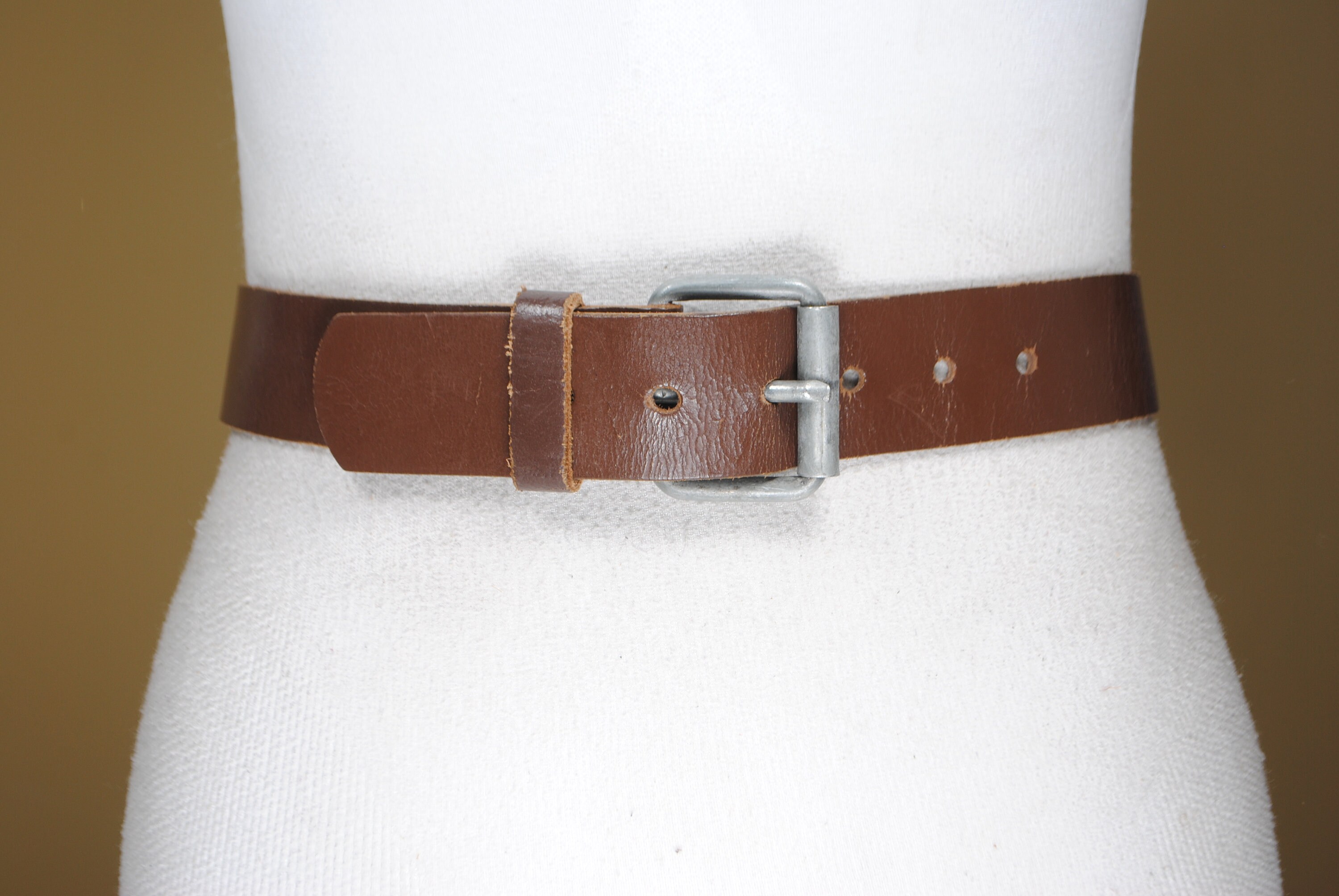 Vintage Brown Leather Belt for Women (34 Inch) - Etsy