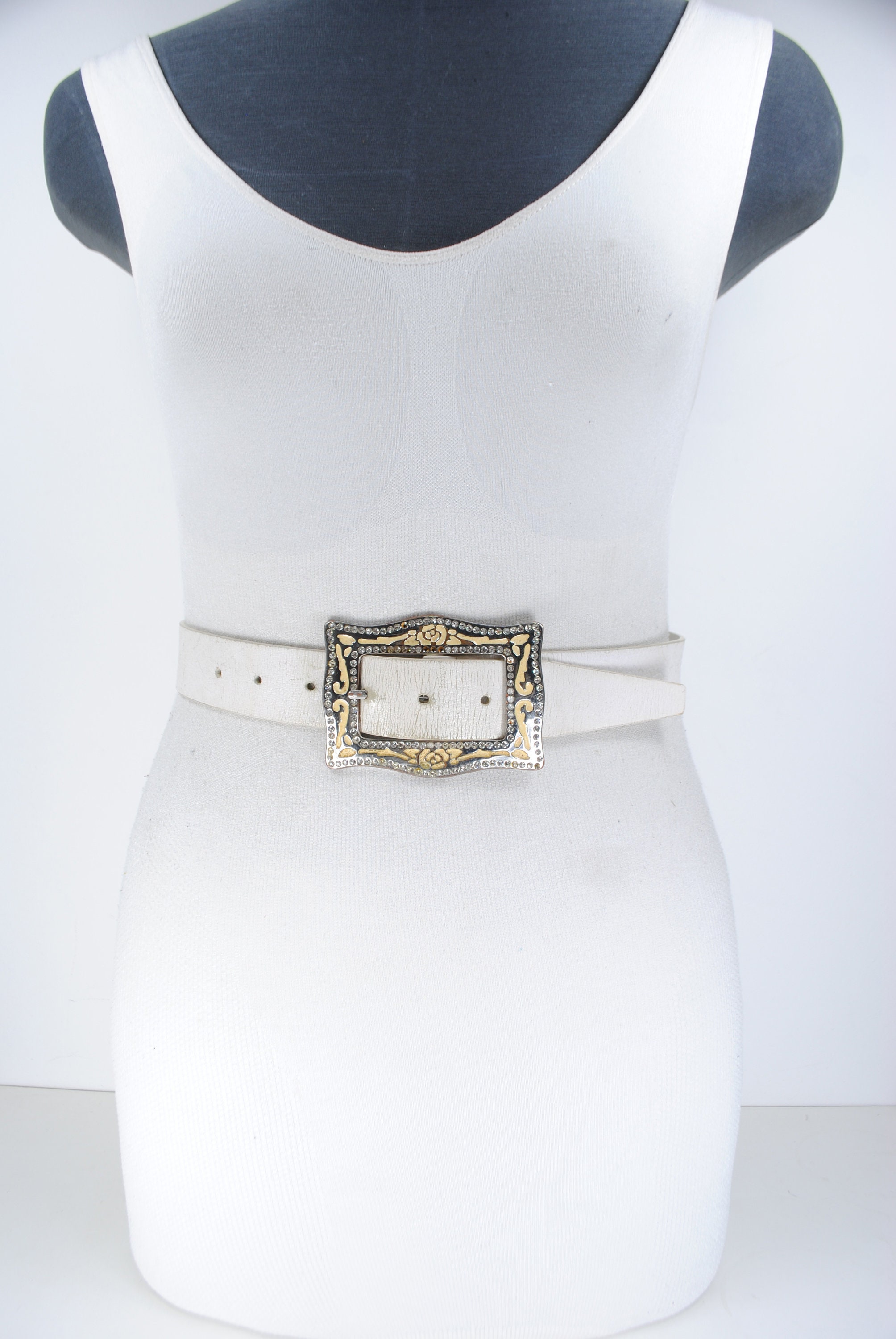80s 30''35'' White Wide Cinch Belt for Women Etsy