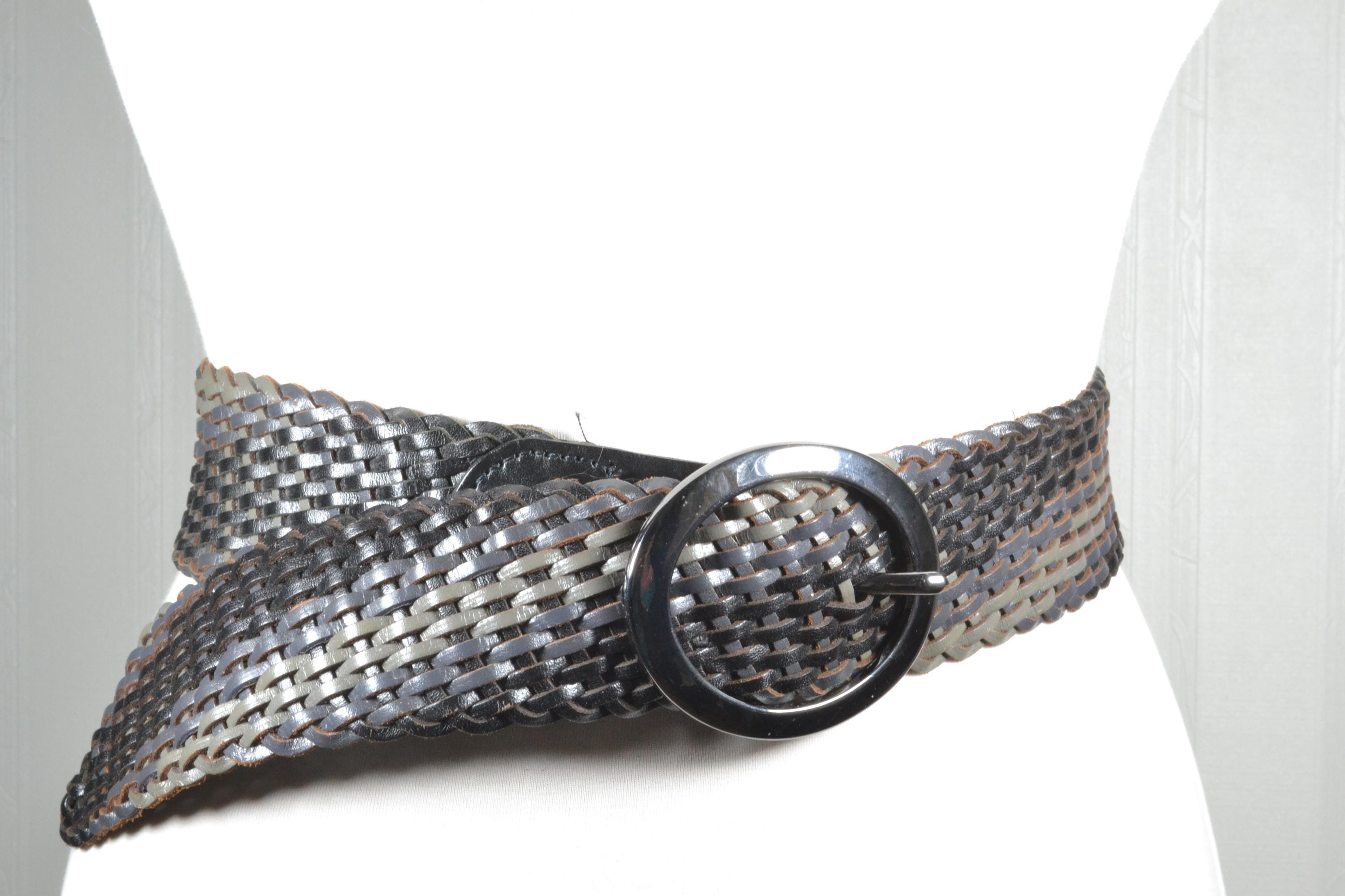 3541 Women Wide Braided Belts For Dresses Boho Leather Woven Waist Belt Women main image 3