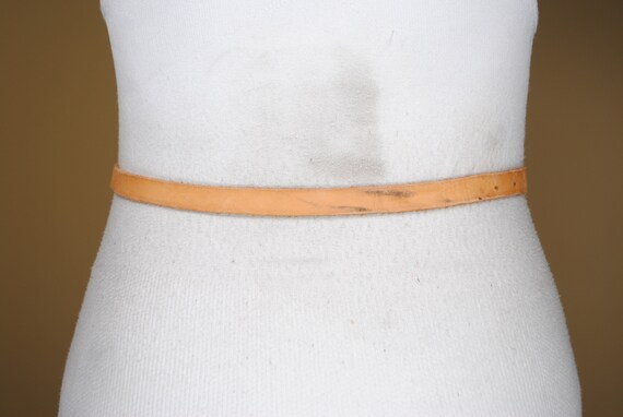 RESERVED FOR HOLLY Skinny Tan Brown Leather Belt … - image 4