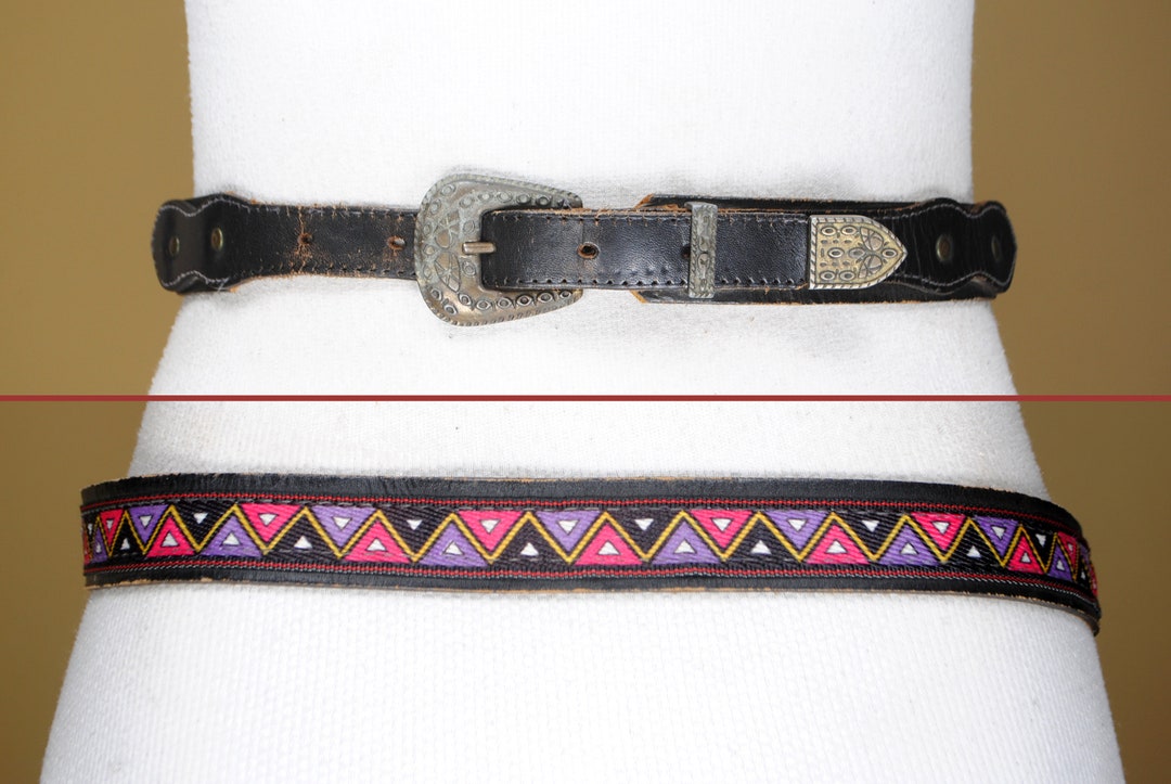 【SPERONE】24SS★ Vintage Western Belt Western Belt w/Buckle Womens White Leather Approx. 43