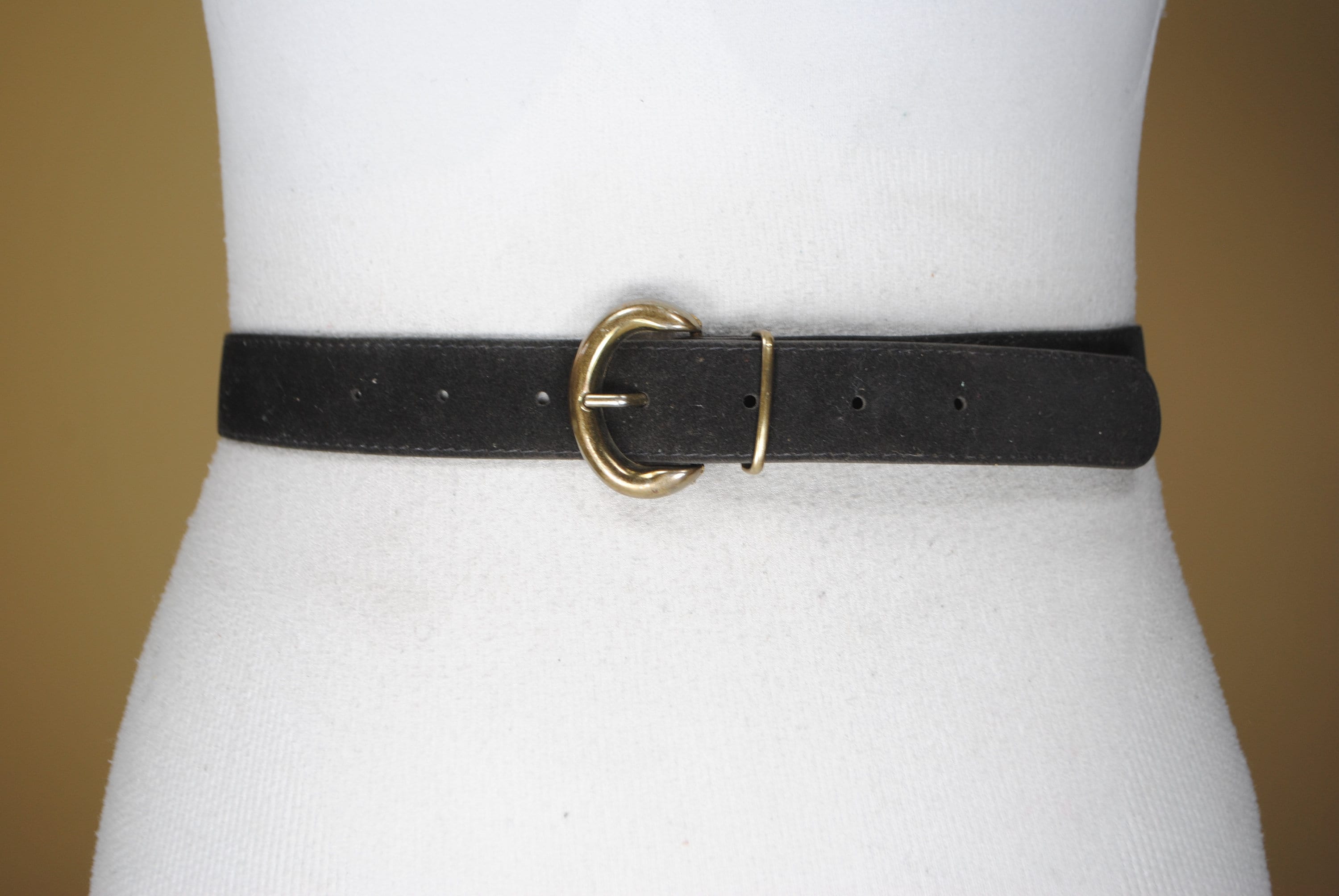 Black Velvet Waist belt for women Brass Buckle. Etsy