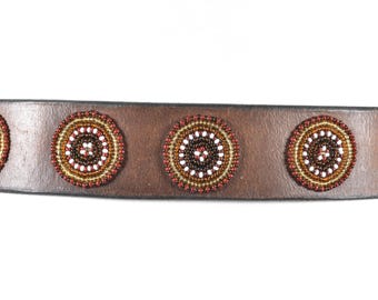 Lot Of 5 Vintage Leather Belt Boho Western Studded Beaded Belts Bundle Western Leather Beaded Belt - Etsy main image 2