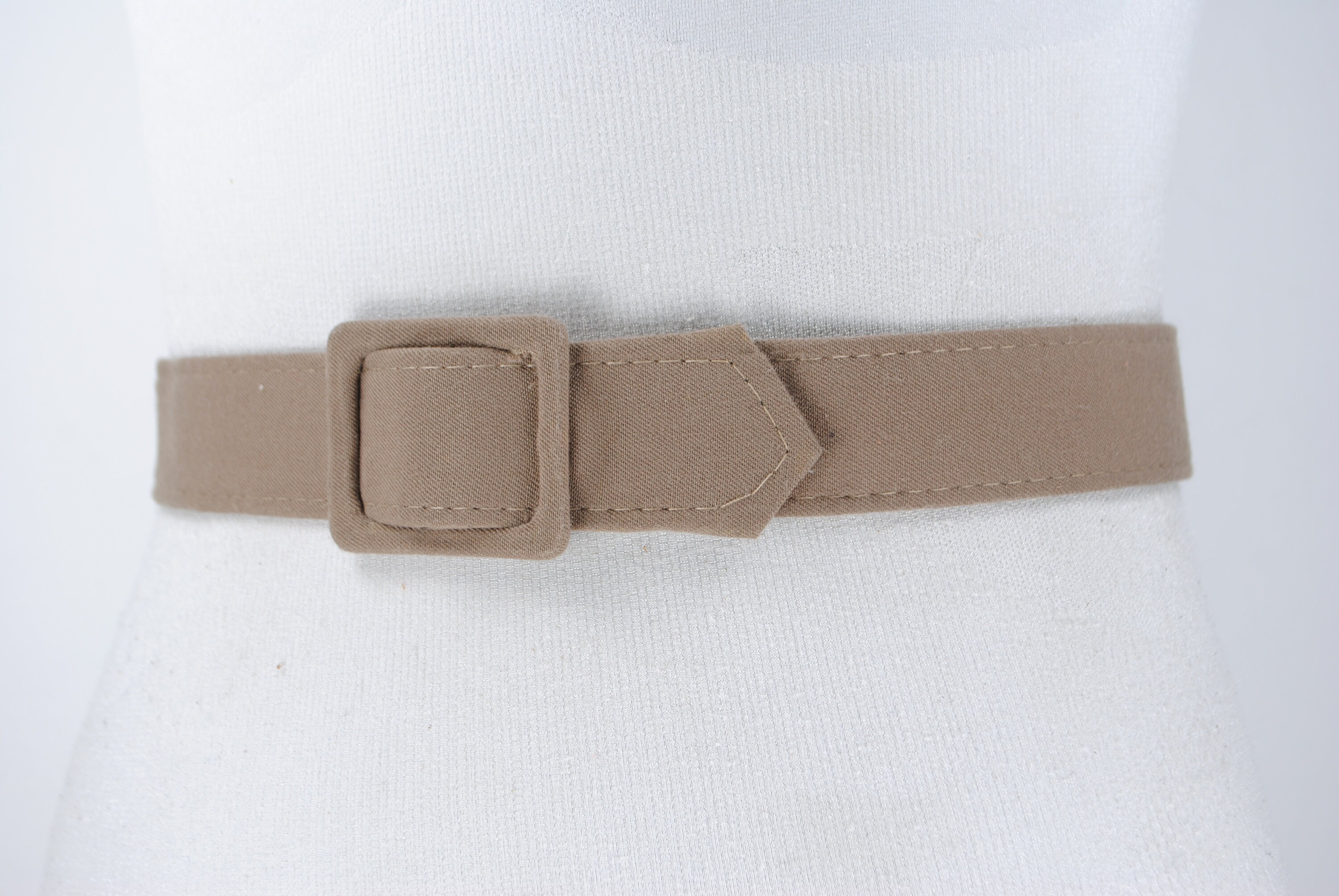 1980s Brown Cotton Belt for Women With Rectangular Buckle - Etsy