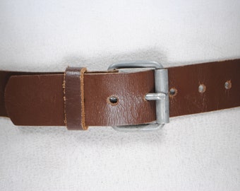 Vintage Brown Leather Belt for Women (34 Inch) - Etsy display picture 1