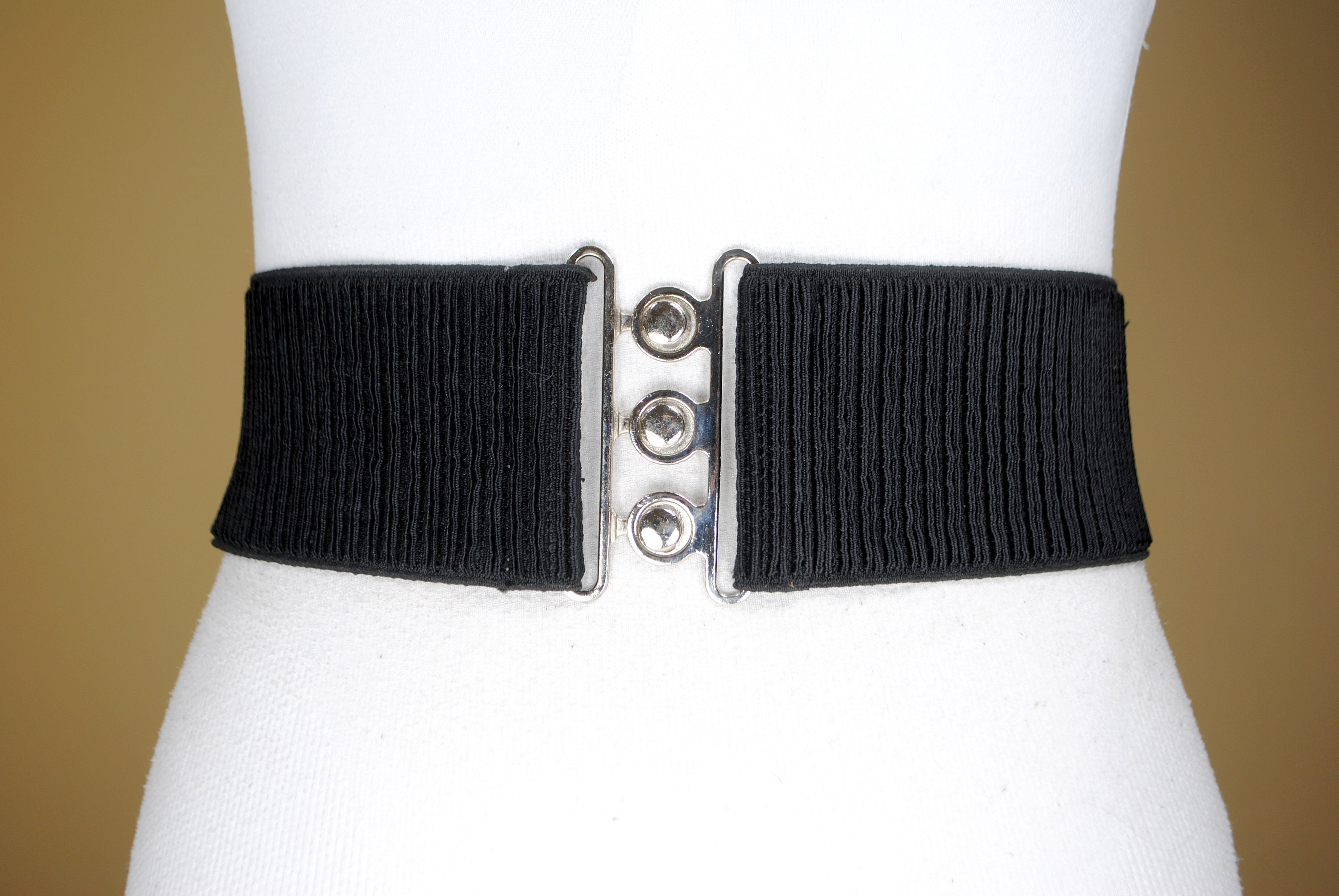 Black Wide Stretch Belt for women Black Elastic Corset Belt Etsy
