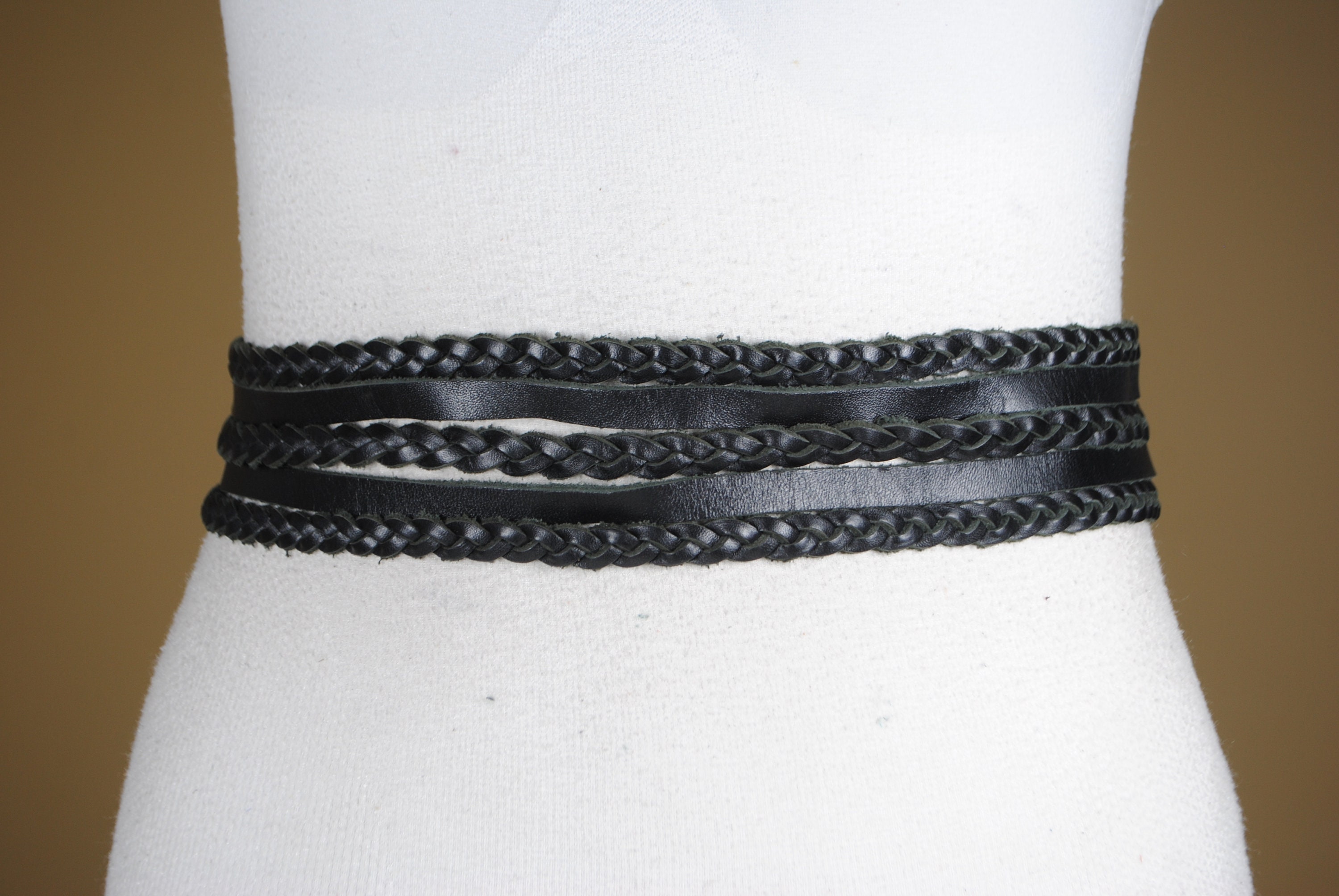 Black Adjustable Waist Band Simple Crop Tuck Shirt Band Vintage Elastic  Decorative Belt For Women