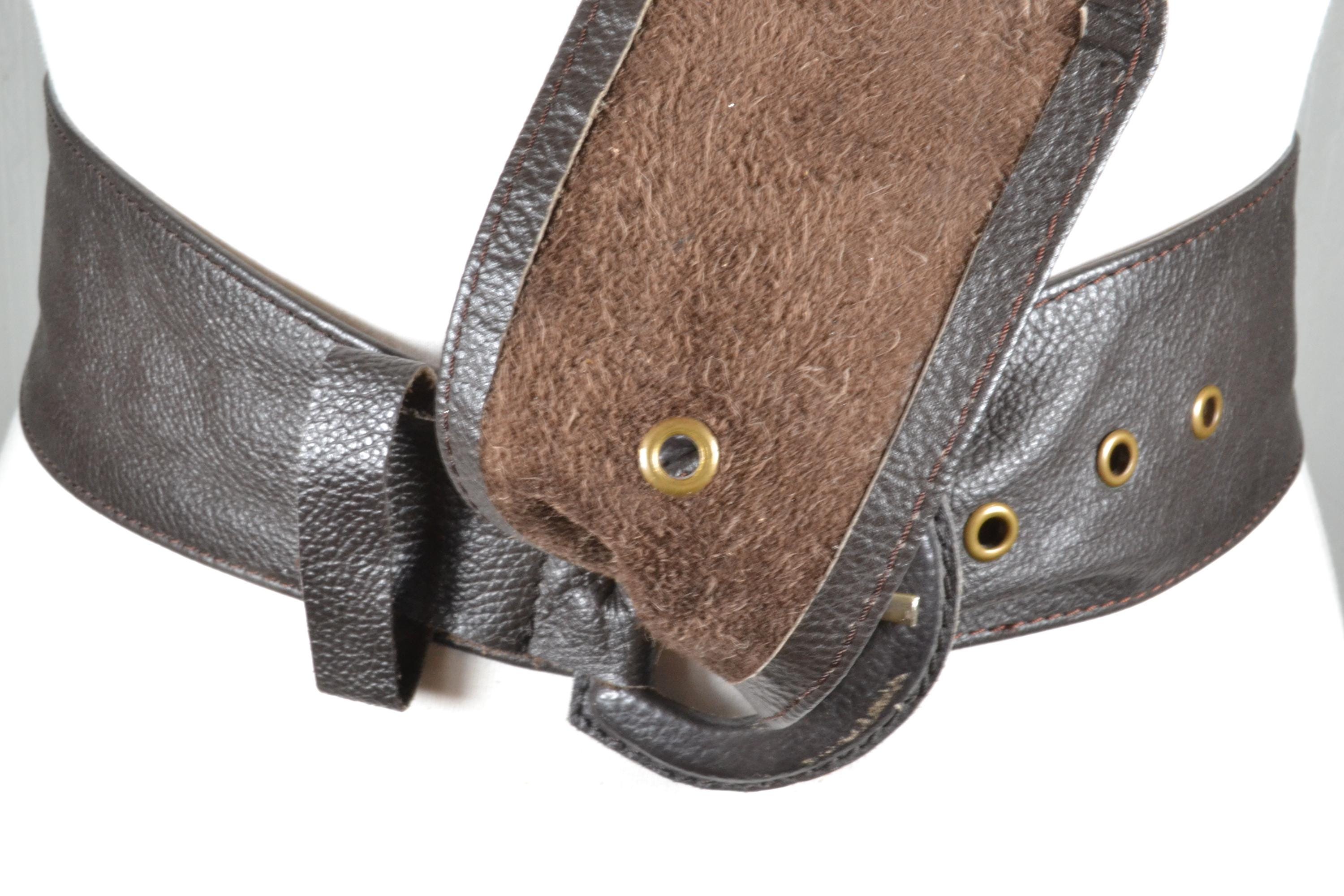 Vintage Dark Brown All Over Grommet Detail Western Boho Belt Grommet Western Belt - Brown | Boston Proper main image 2