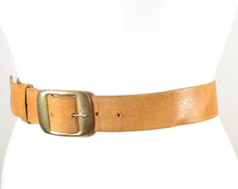 Womens Belt Tan Simulated Lapis Buckle Leather Bohemian Casual Brown Bohemian Wide Belts for Women for sale | eBay main image 4