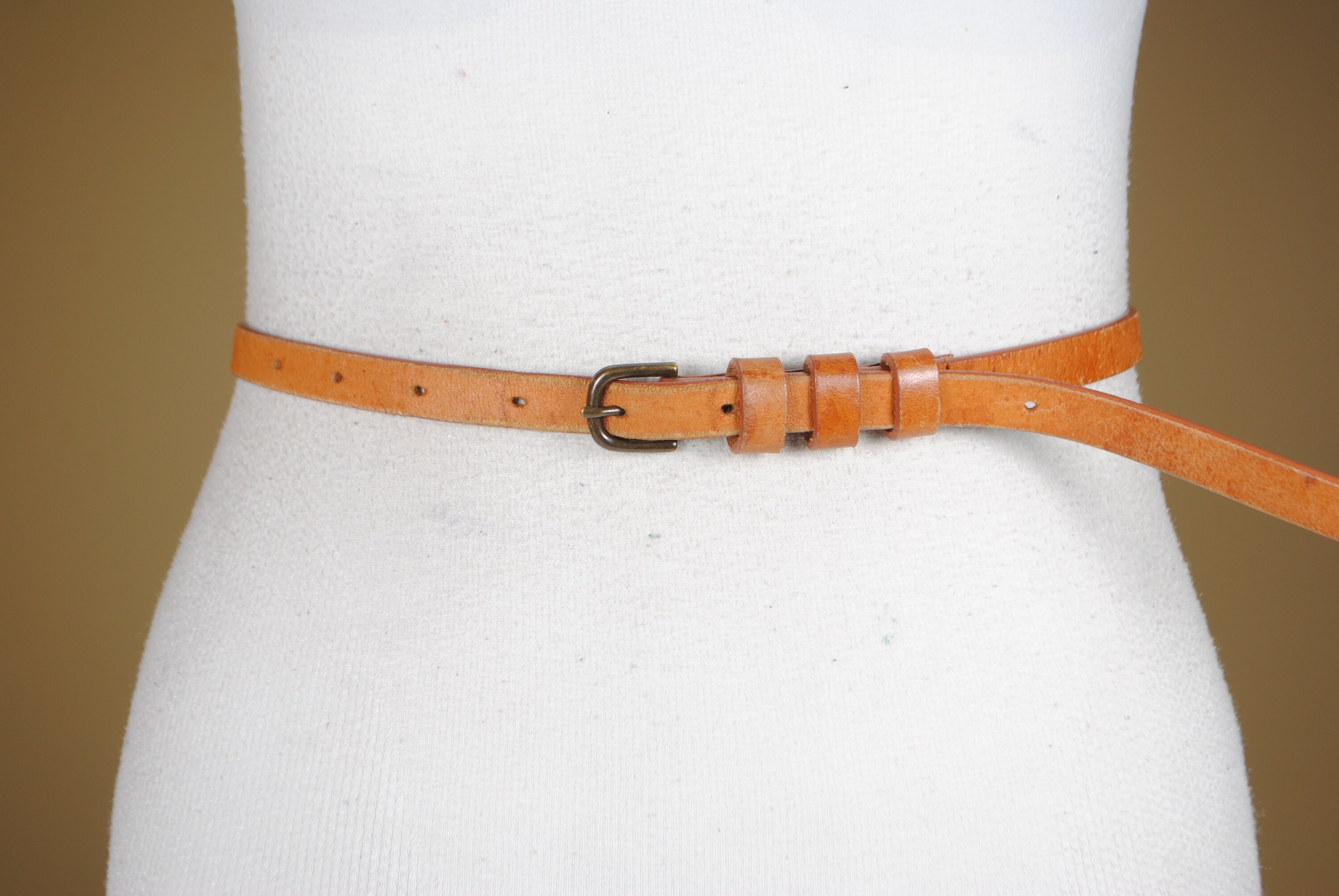 Women’s Leather Belt Tan Size XL (SEE MEASUREMENTS) Boho Western Cowgirl Casual GORGLITTER Women main image 4