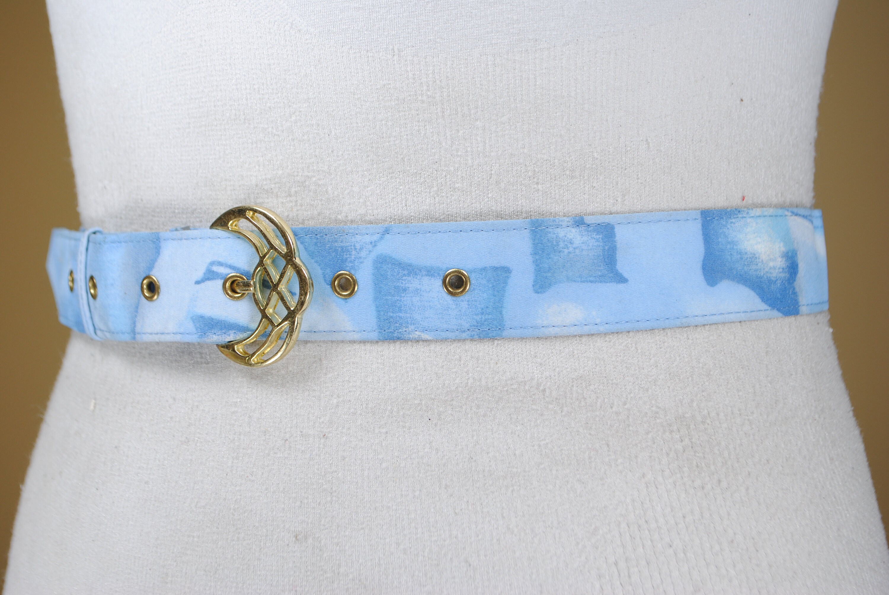 blue fabric belt