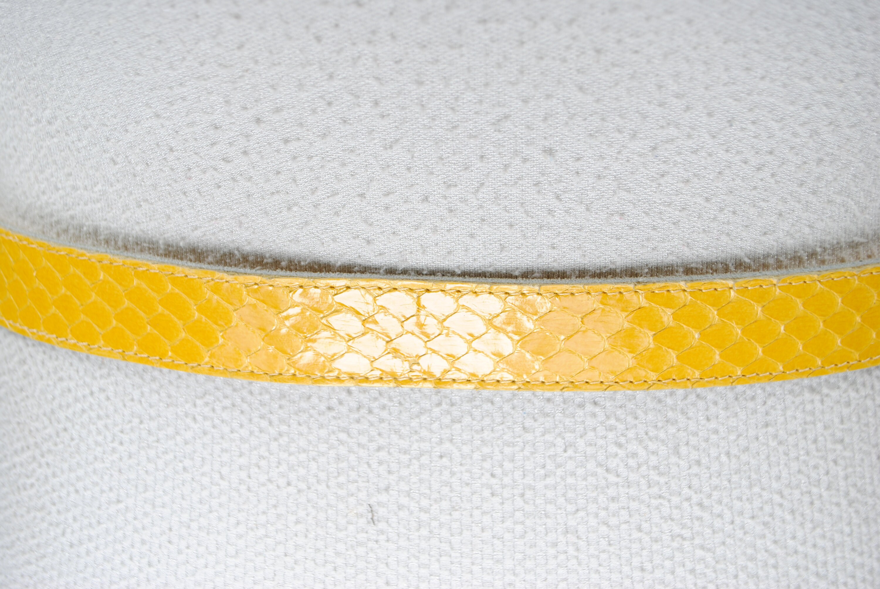 Yellow Snakeskin Leather Belt - 1980s Reptile Pattern - Etsy display picture 3