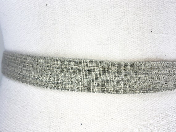 1980s Gray skinny woven cotton belt for women - image 7