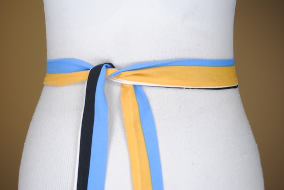 Blau gelber Stoffgürtel für Frauen, Gestreifter Gürtel, Schwarz weißer  Gürtel - Etsy Schweiz