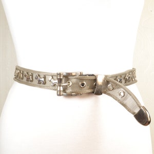 Mesh Cowgirl Belt, Metal Bling Belt, Silver Western Belt  display picture 3