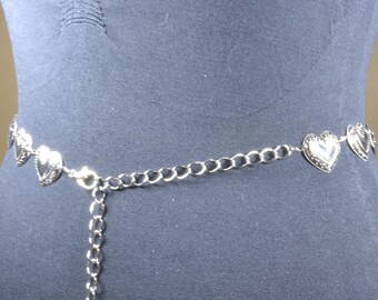Buy Silver Chain Belt With Heart Online in India - Etsy display picture 1