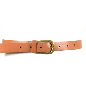 Vintage Brown Leather Belt with Bronze Buckle, Rustic Hipster Waist Belt, Classic Unisex Brown Belt, Jeans Belt, Casual Outfits Belt