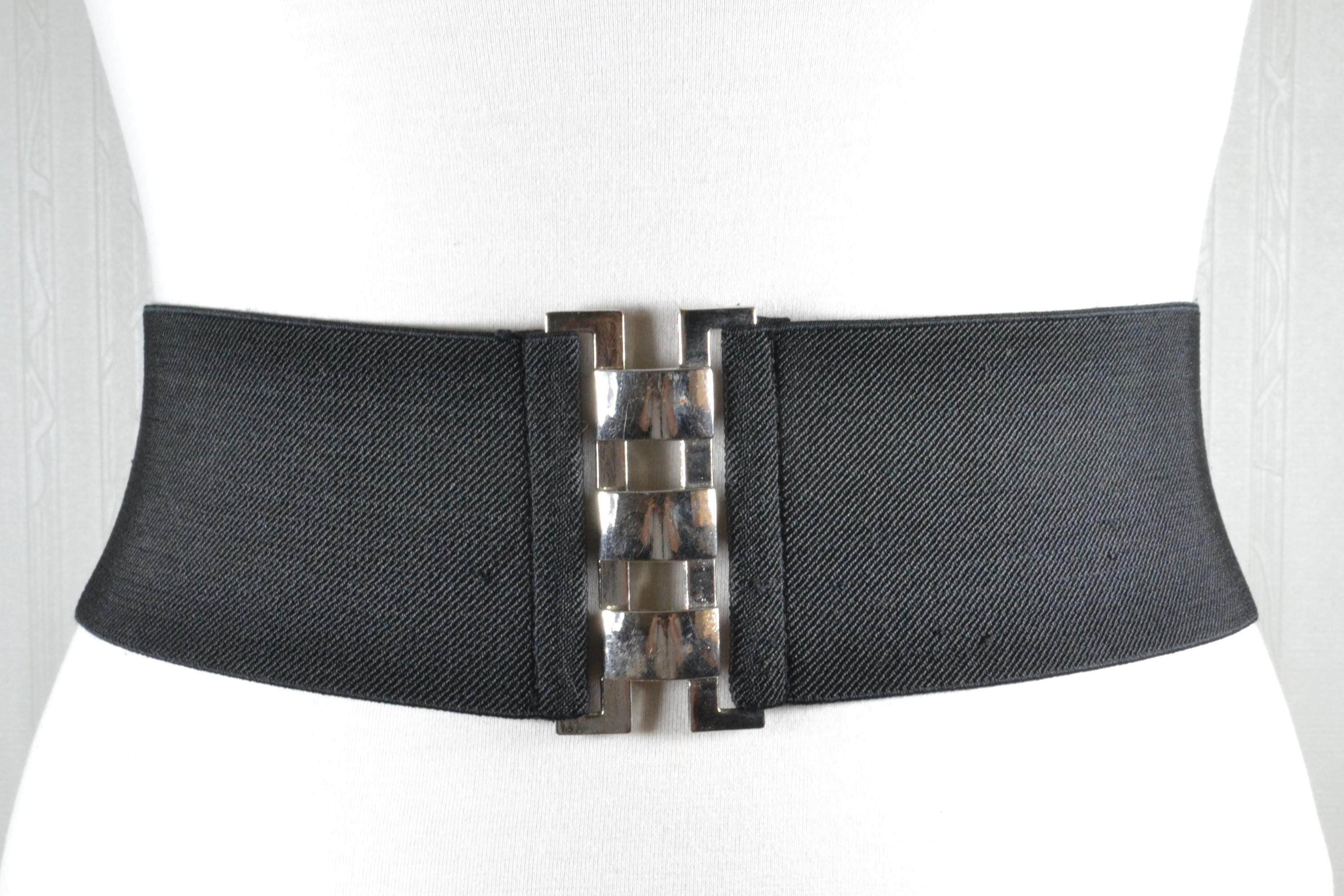 Black Wide Elastic Belt: Vintage Corset Style - Etsy