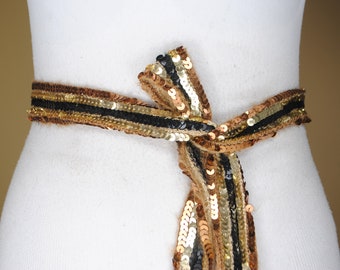 Sequin tie belt Clearance