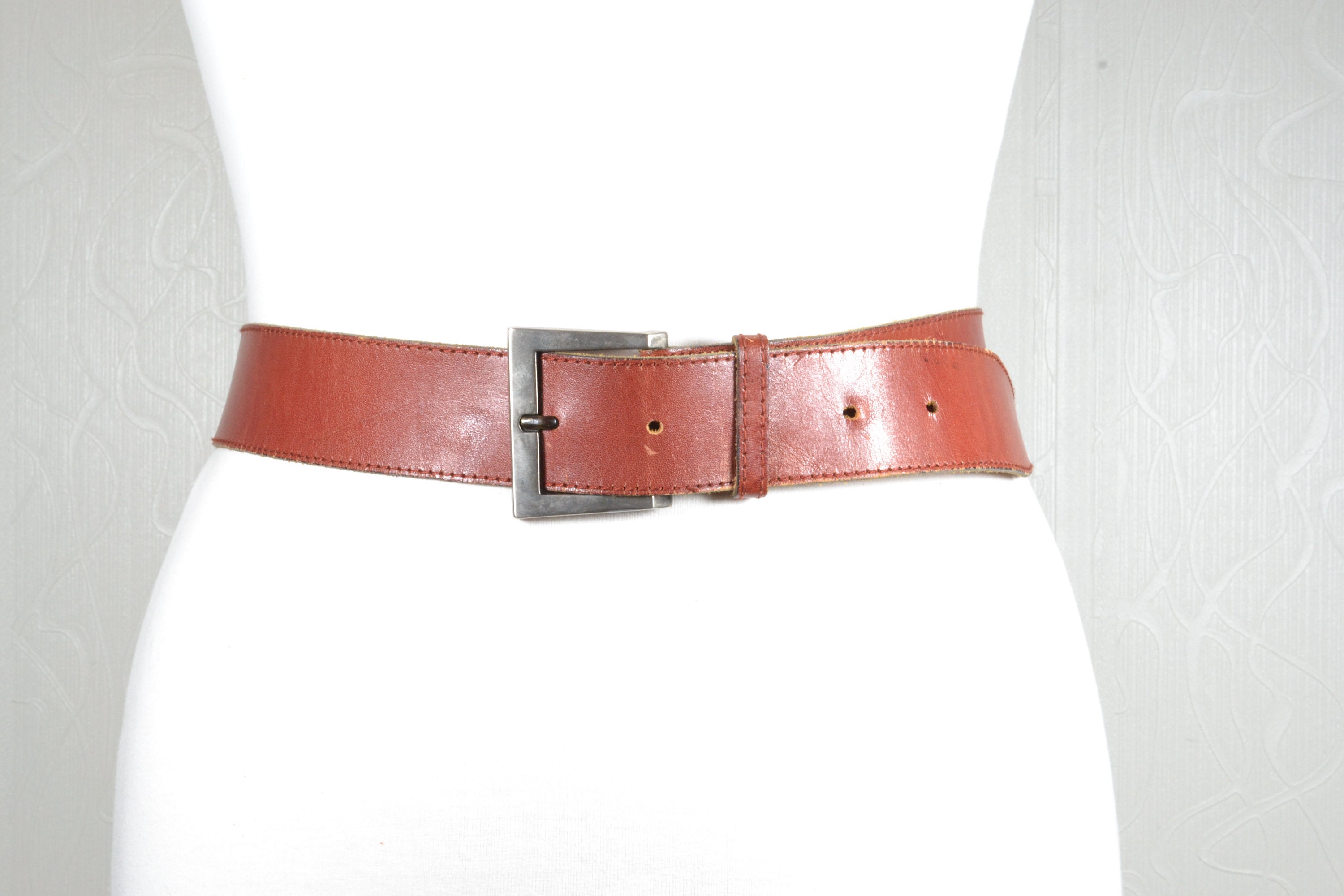 (H) Velez women\'s brown bohemian leather hippie belt, size S. WOMEN main image 2