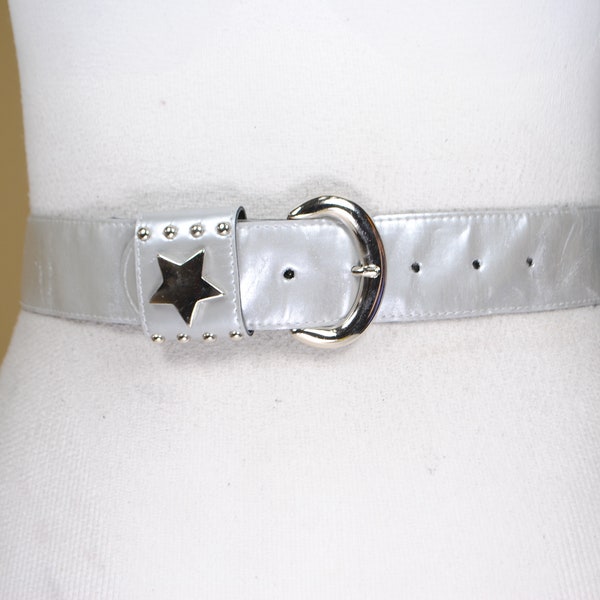 Silver Metallic Belt with Star