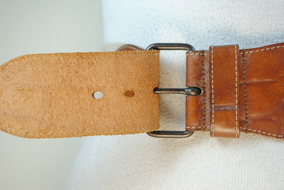 Beige Tan Brown Elastic Stretch Waist Belt for Wo… - image 5