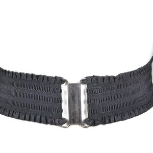 Vintage Jim Heilman Black Patent Leather Belt Sculptural Ruched Buckle 39.5in Black Ruched Belt - Etsy main image 4