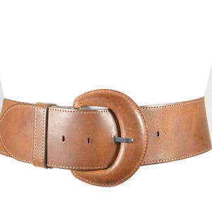Tan Brown Leather Waist Belt, Rustic Boho Western Belt with Matching Brown Buckle, Vintage Brown Cowgirl Belt, Classic Country Fashion Belt