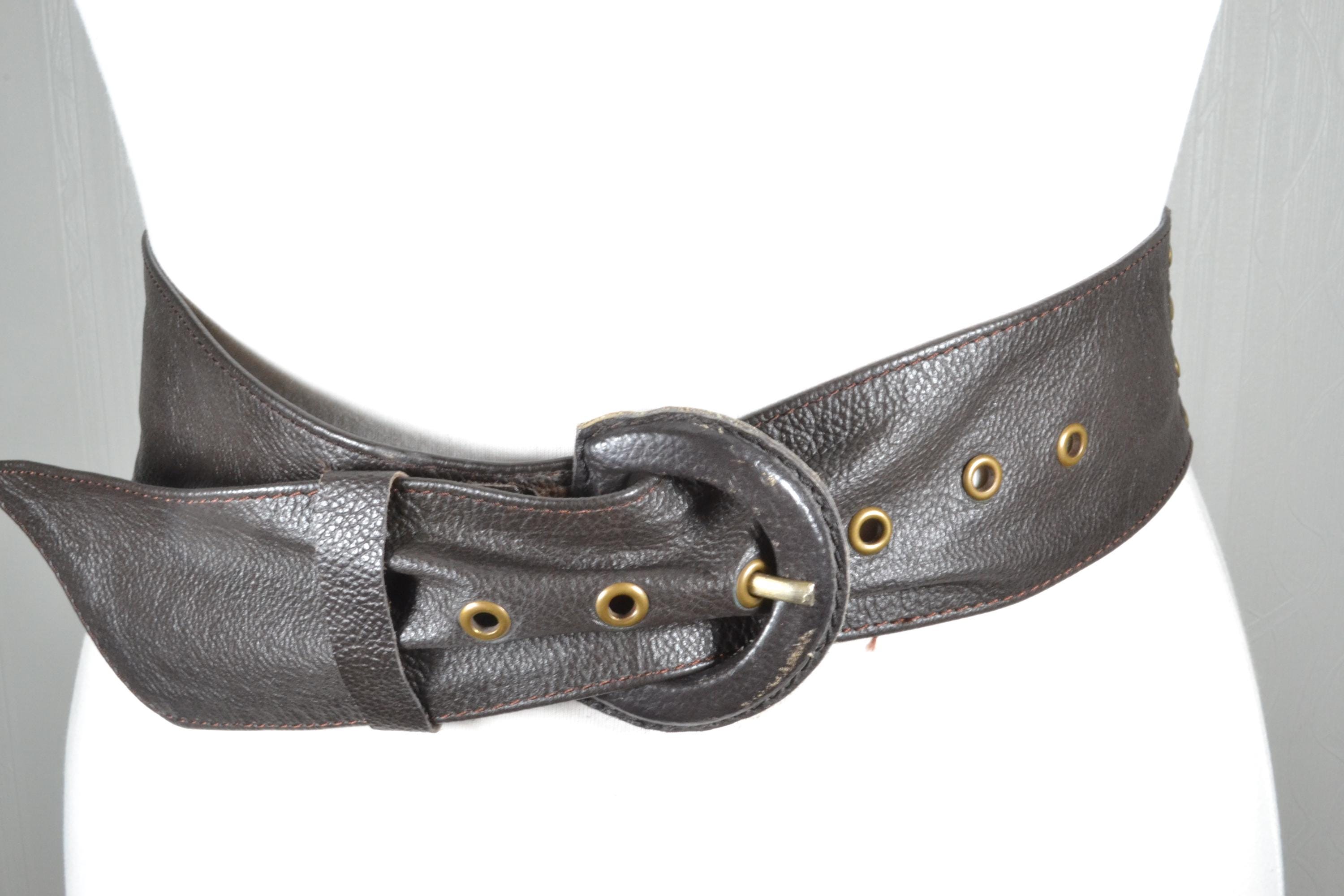Vintage Dark Brown All Over Grommet Detail Western Boho Belt Grommet Western Belt - Brown | Boston Proper main image 4