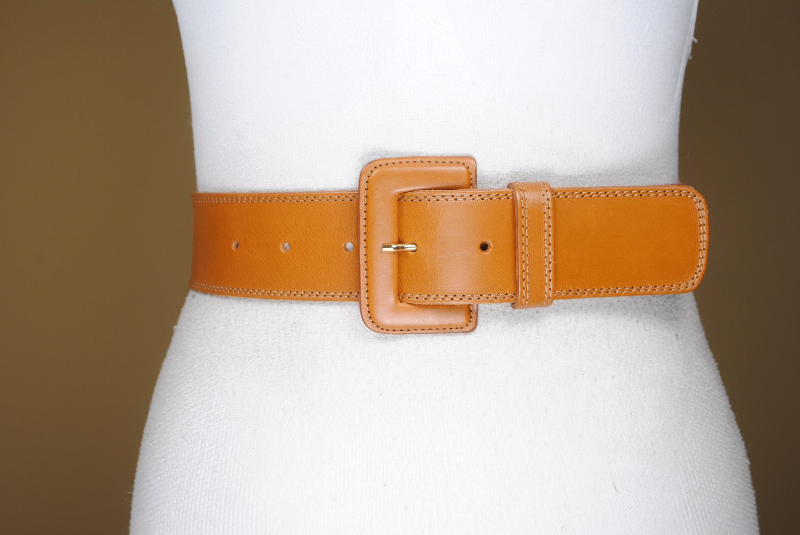 Wide Brown Tan Leather Belt for Women Etsy UK
