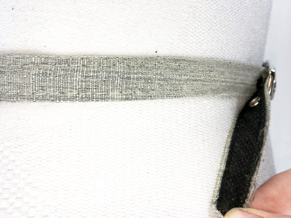 1980s Gray skinny woven cotton belt for women - image 8