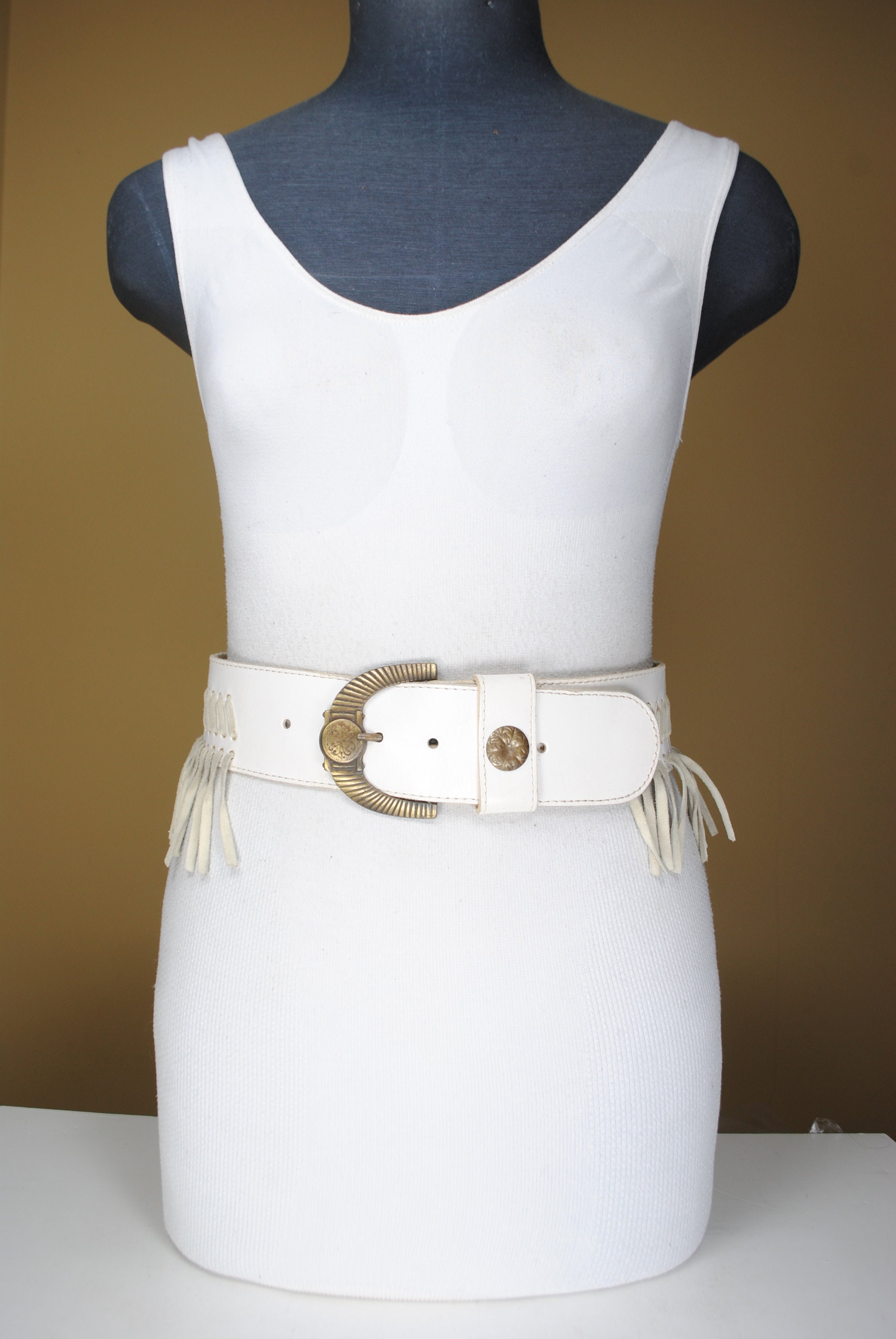 70s 3338 White Wide Hip Waist Belt for women Etsy