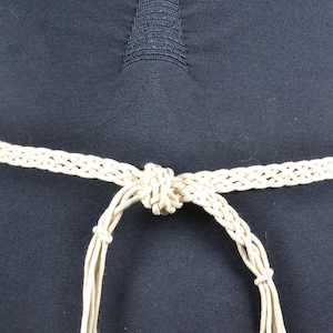 Boho Braided Rope Belt for Women, Natural Cotton Tie Waist Belt, Adjustable Tassel Cord Belt, Cottagecor Minimalist Tie up  belt