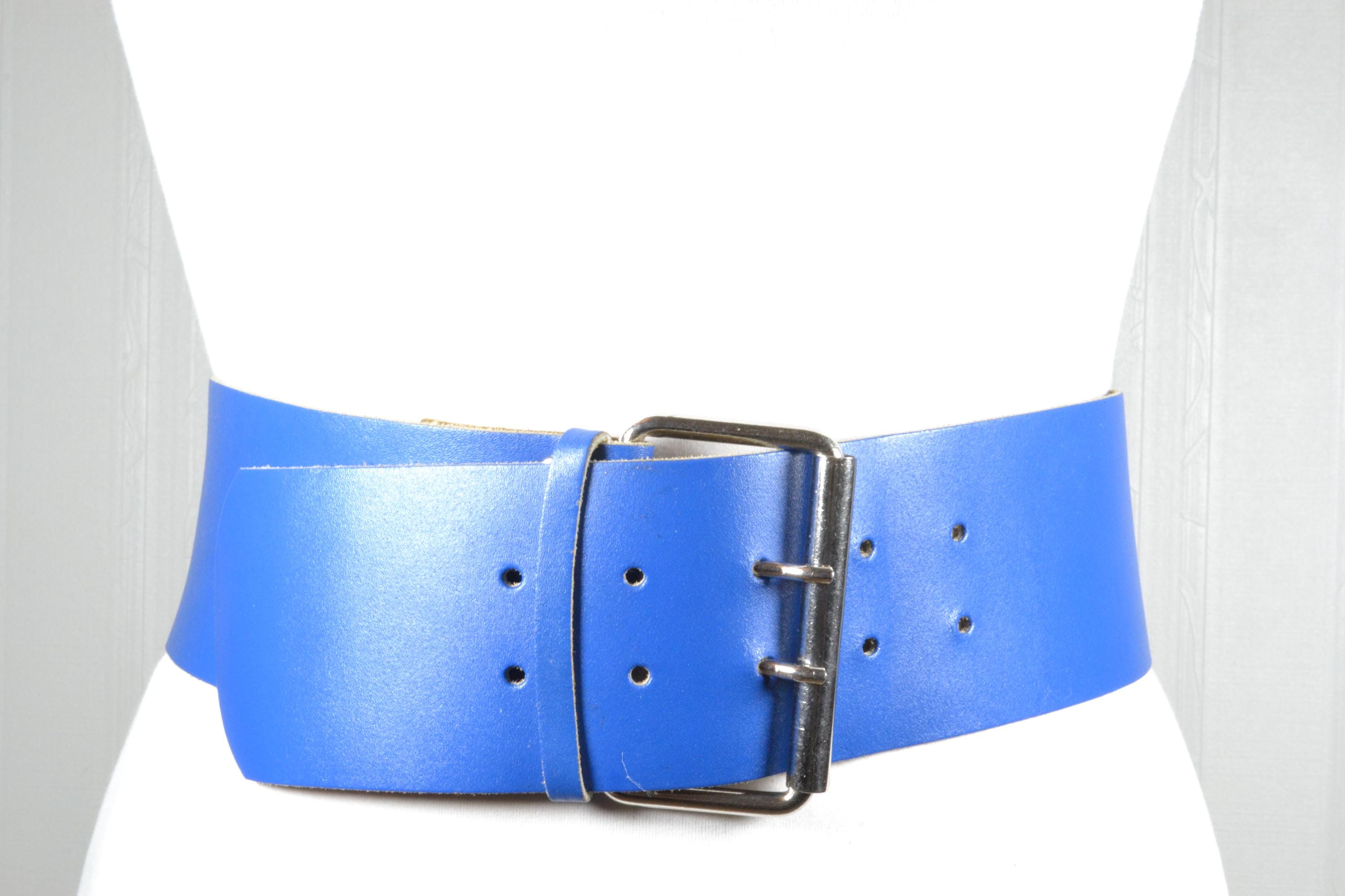 Jeans Light Blue Belt Womens Ladies High Waist Patent 