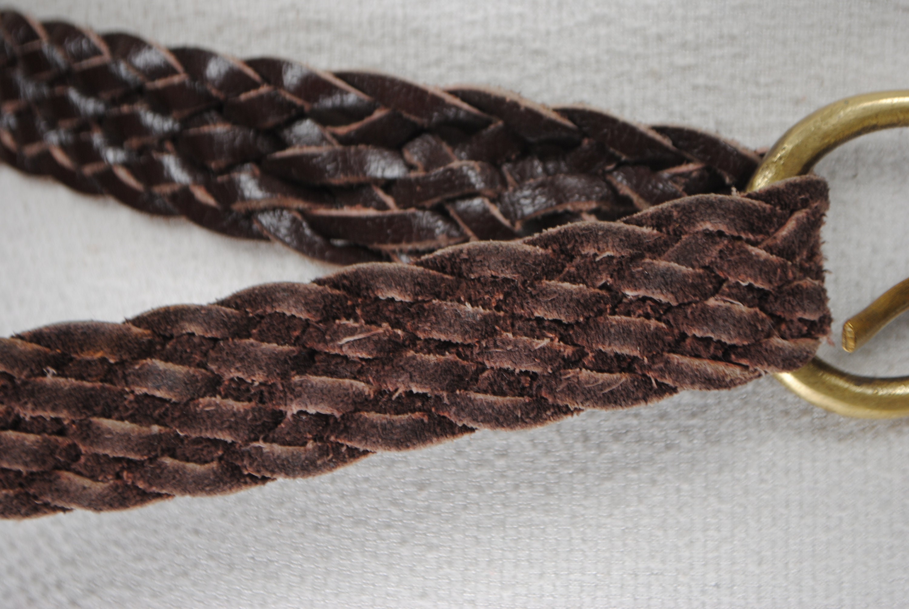 L.C.I Vintage Braided 1999 Leather Belt Set - Chocolate Brown and Brown Size S ArtisanBraidedLeatherBelt_1.  main image 2