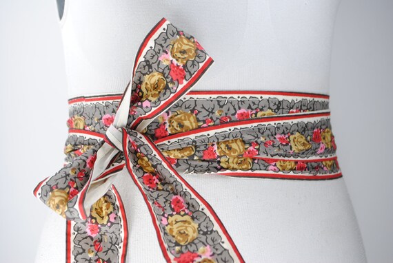 1970s Red Yellow Patchy Belt - Colorful Traditiona