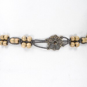 Brown Wood Beads Belt for women, Handmade Natural Wooden Beaded Waist Belt with Adjustable Design, Boho Chic Belt 1970s