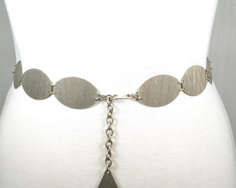 Vintage Metallik Chain Belt: Metallic Y2K Waist Belt