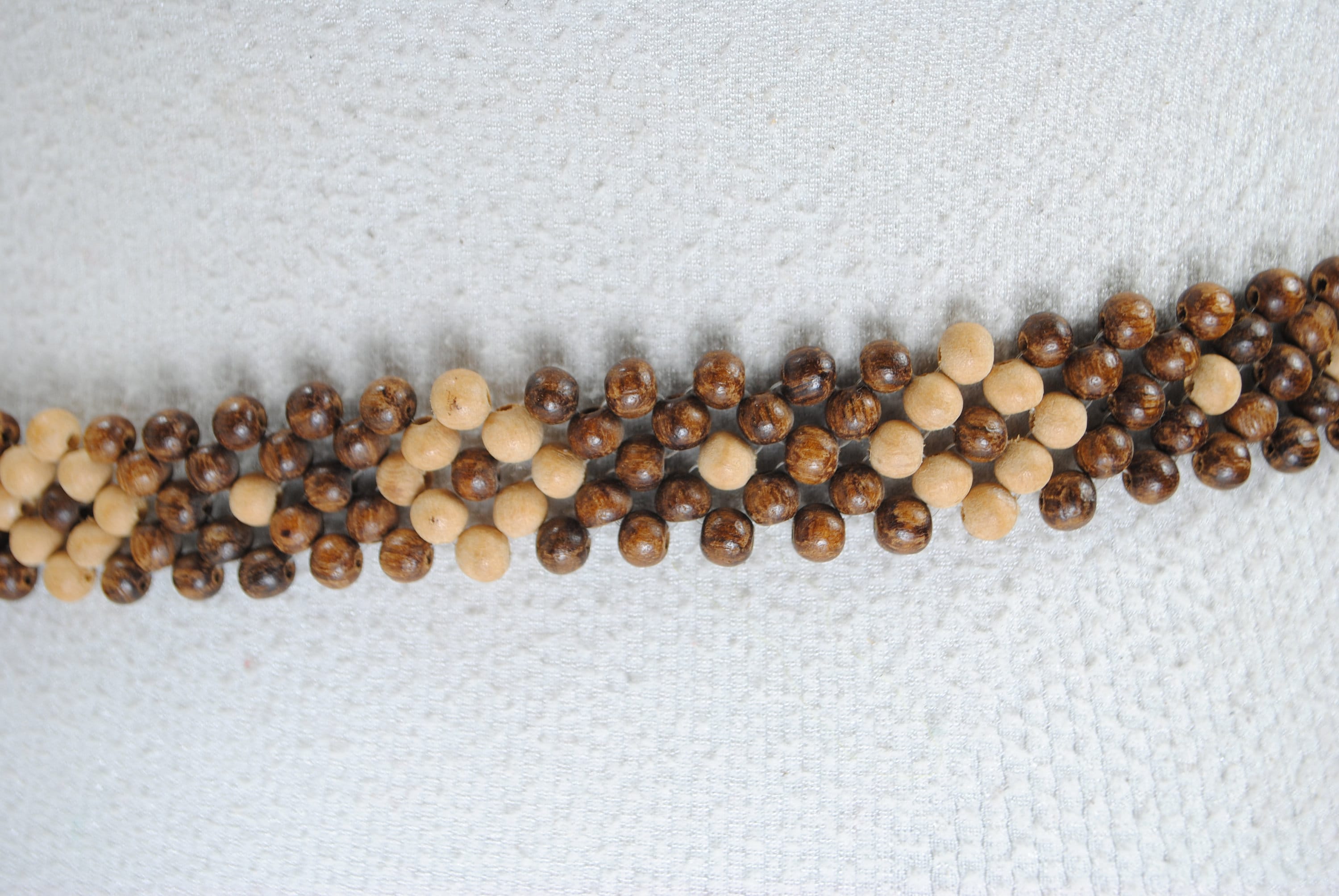 Vintage The Limited wide brown leather boho beaded belt Vintage Boho Bohemian Braided Brown Leather Belt With  main image 3