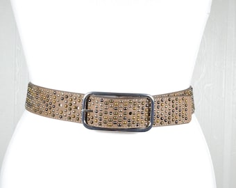 ANN DEMEULEMEESTER Vintage Studded Leather Belt, Gothic Style