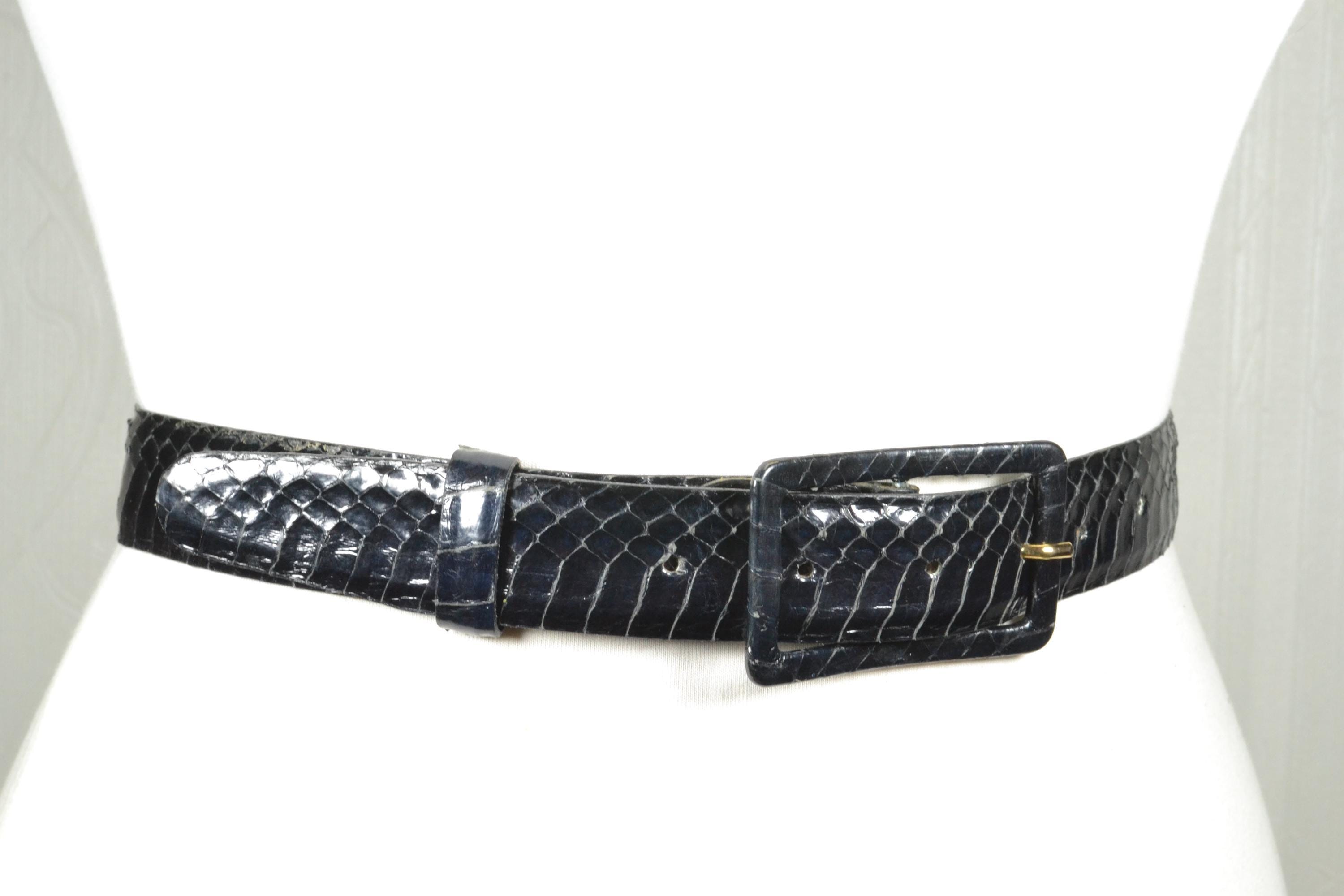 Venice Genuine Snake Skin belt size L made in Taiwan great condition Limited Edition Python Skin Belt Natural main image 3